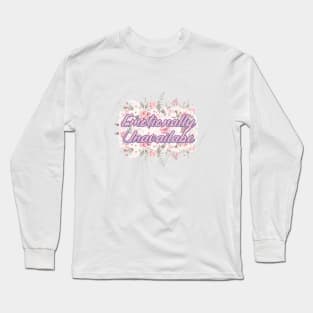 Emotionally Unavailable - A Floral Print Long Sleeve T-Shirt